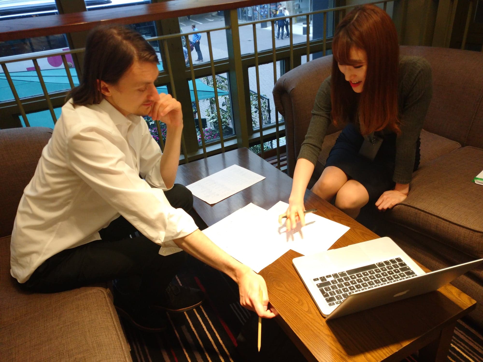 Japanese lesson at a café in London
