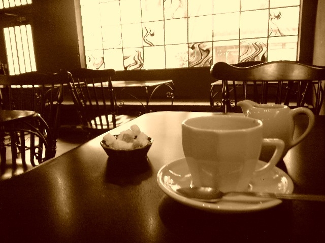 Coffee chain storefront in Japan