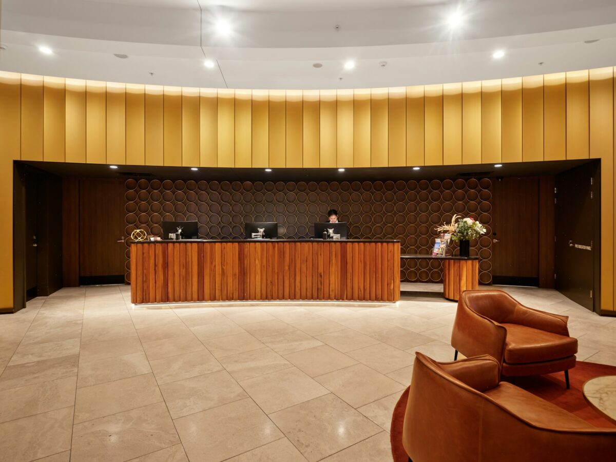 Arriving in Japan: From Airport to Hotel Hotel reception desk and lobby in Japan