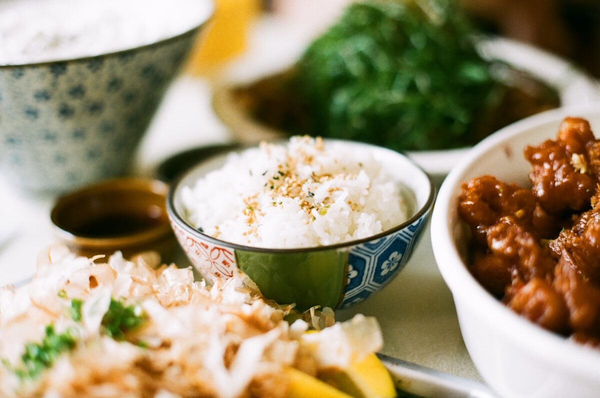 Eating Vegetarian and Vegan in Japan: A Practical Guide A bowl of rice in a Japanese ceramic bowl