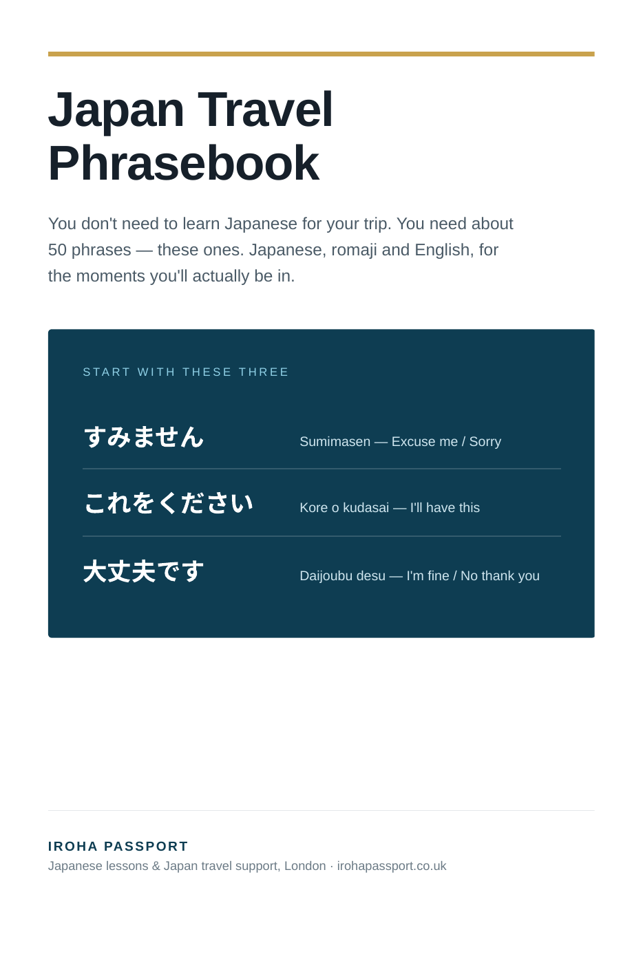 Free Japan Travel Phrasebook Cover of the Japan Travel Phrasebook