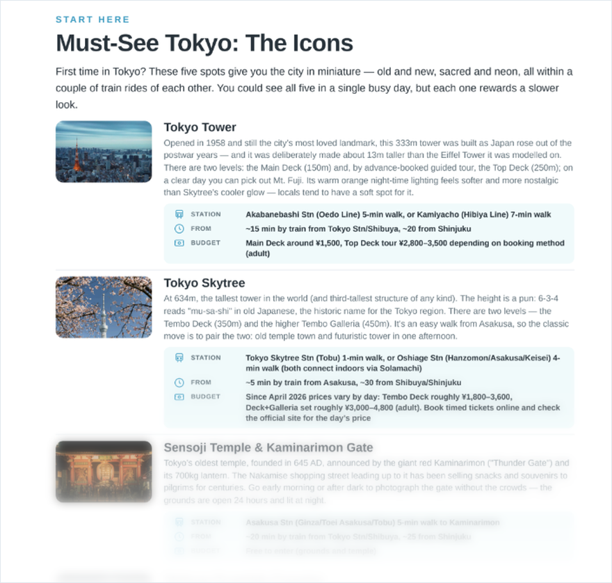 Inside the Tokyo Free Travel Guide